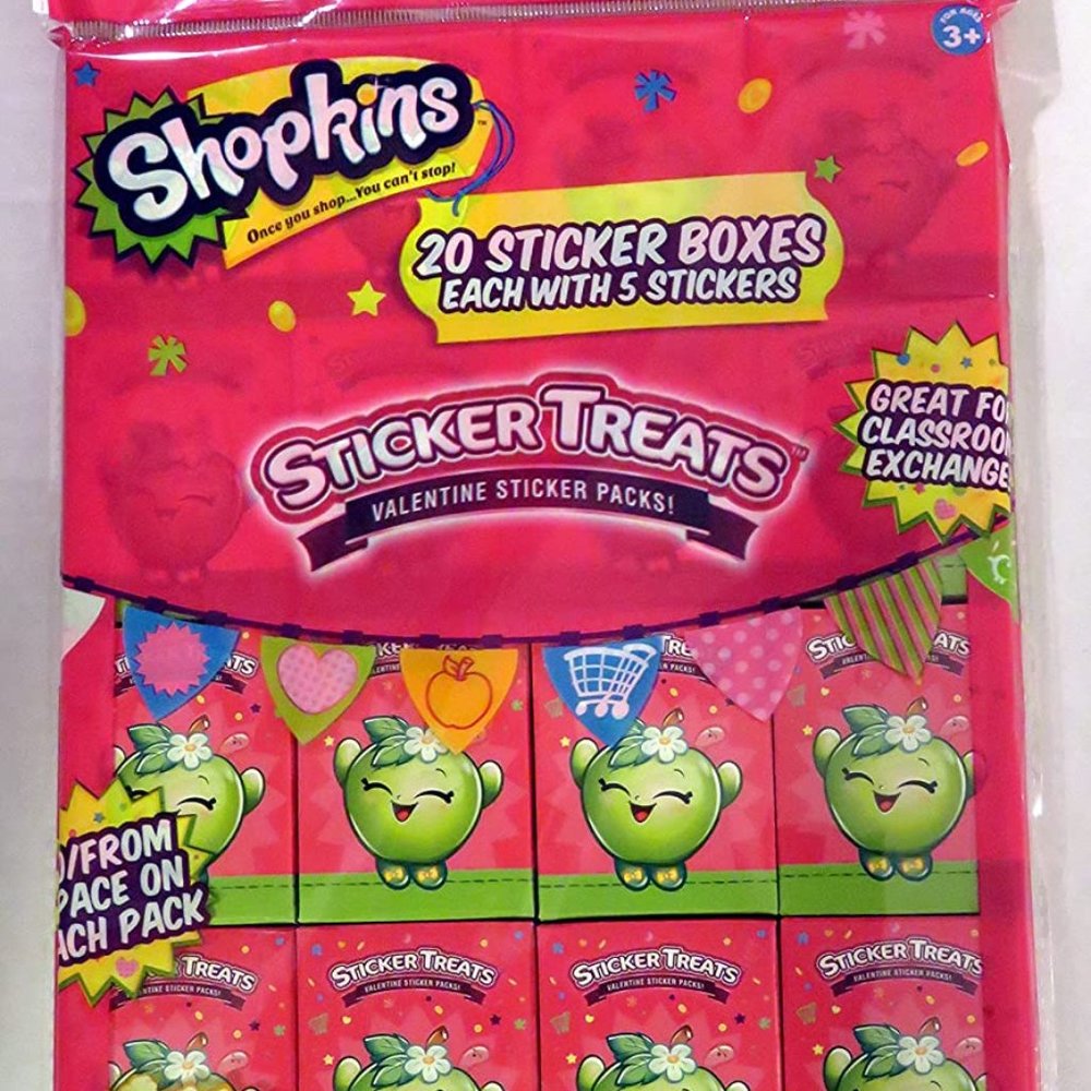 Shopkins Valentine Sticker Treats